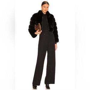 House of Harlow 1960 x REVOLVE Solaro Pant Soft Black Wide Leg Dress Trouser